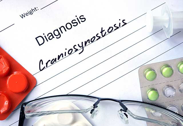Prescription pad with the diagnosis of craniosynostosis