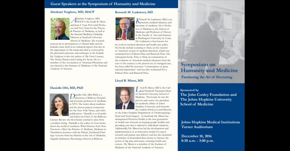Symposium on Humanity and Medicine 2016 brochure