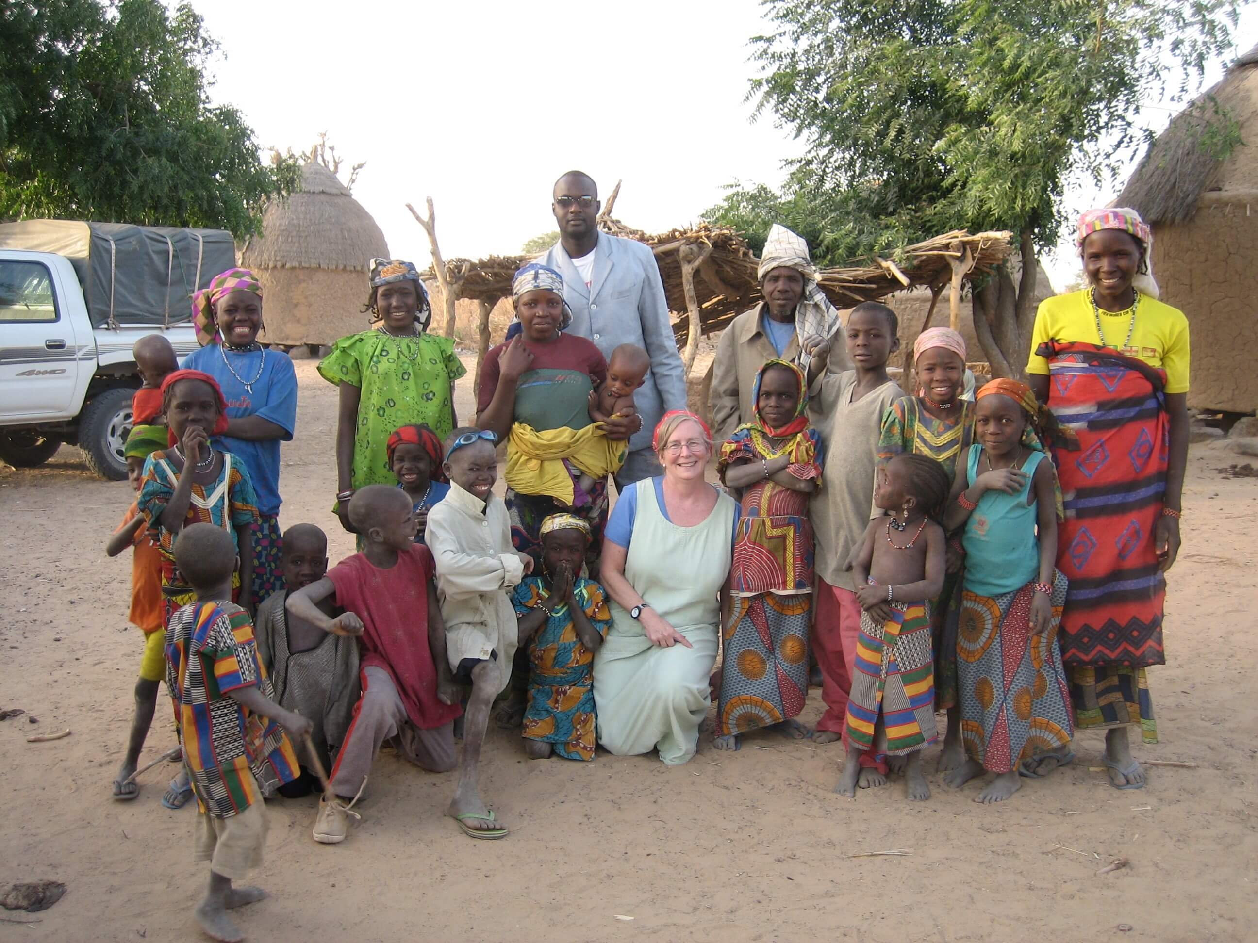 Sheila West visits with patients in africa