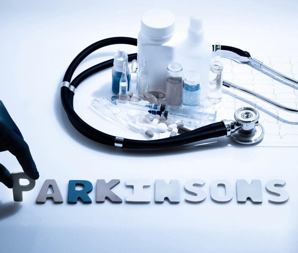 Doctor spelling out Parkinson's disease in letters