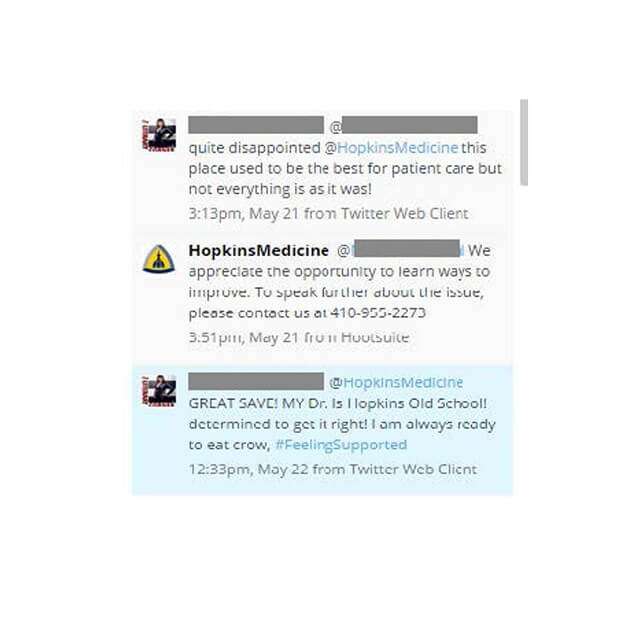 This Twitter conversation shows another example of service recovery.