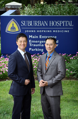 Neurosurgeons David Lin and Quoc-Anh Thai