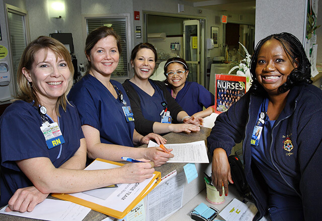 A group of Suburban Hospital nurses