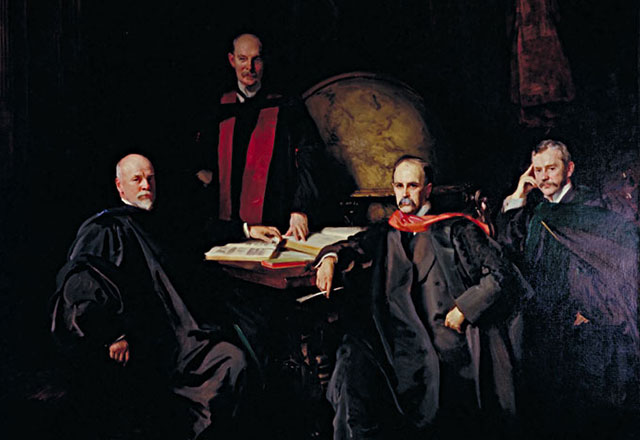 painting of the four founding physicians of the Johns Hopkins University School of Medicine