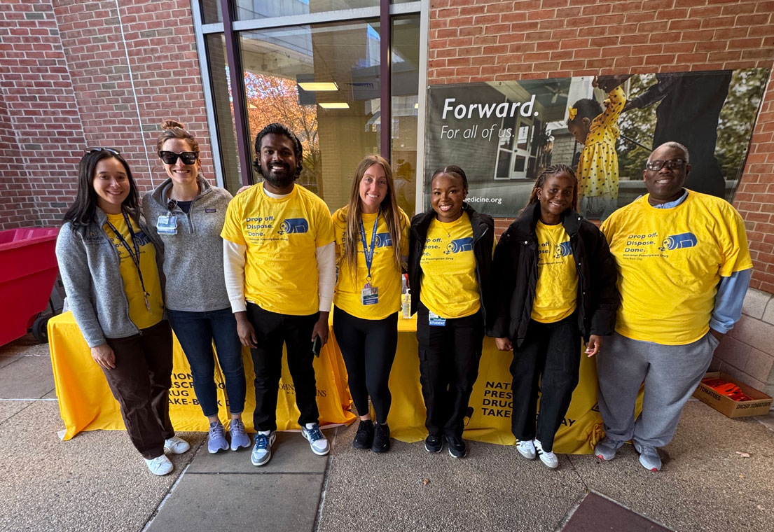 National Drug Take Back Day at a Johns Hopkins location.