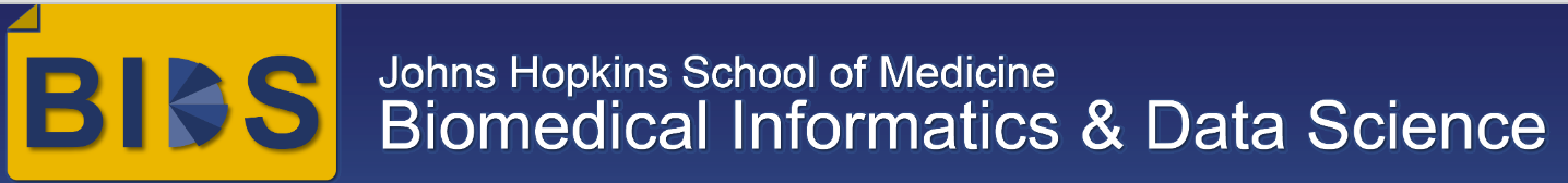 Johns Hopkins School of Medicine Biomedical Informatics and Data Science logo