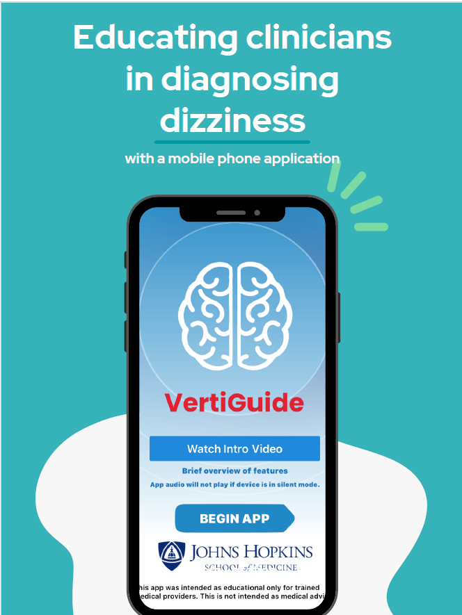 Graphic showing the phone app for the VertiGuide.