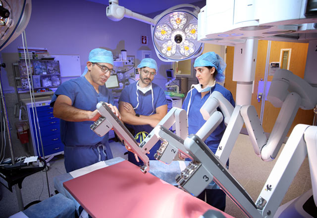 Brady education team in surgical room