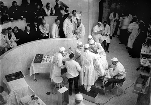 Historical photo of surgery 