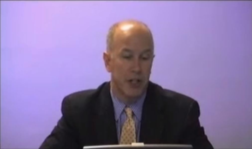 Dr. James Wright at podium