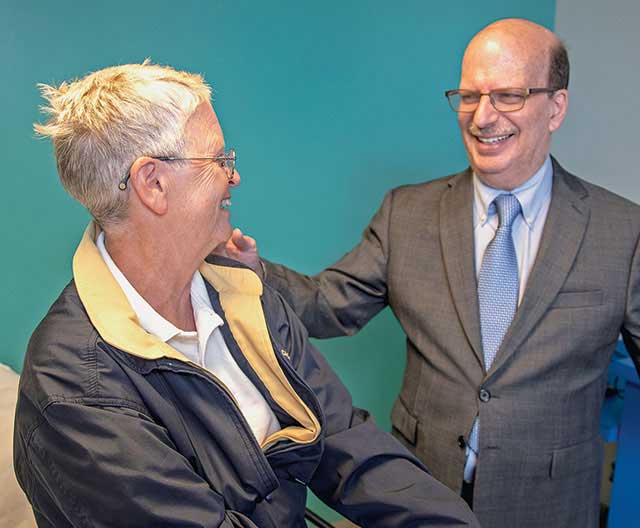 Jeannie and Dr. Kleinberg sharing a laugh