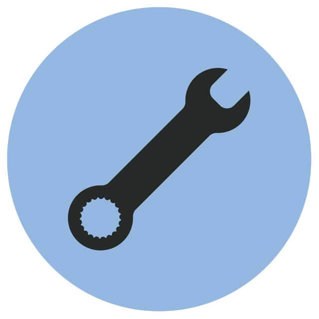 a simplistic wrench graphic