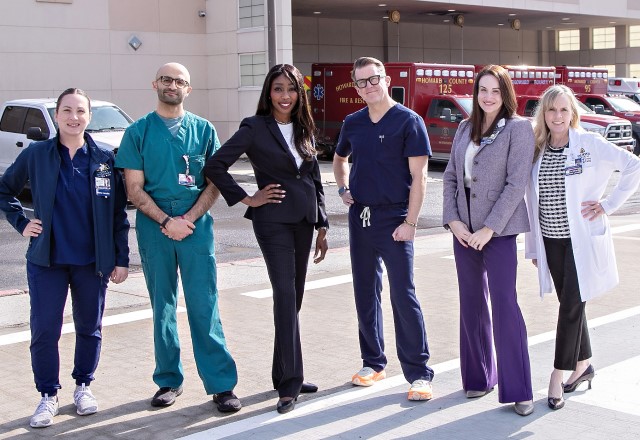 Patricia Pugh, D.O., and the Emergency Department Team