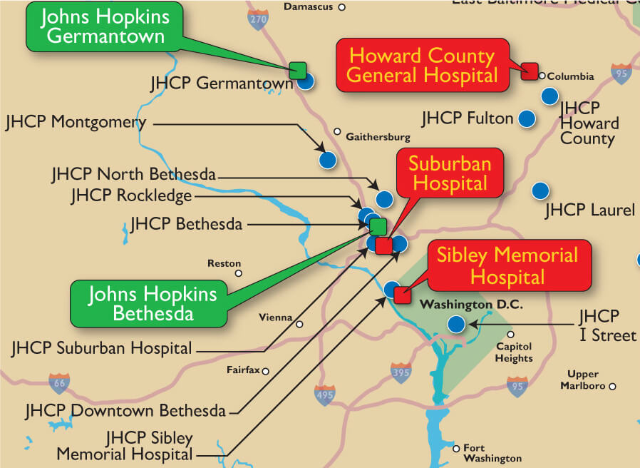 JHCP Montgomery County and DC Map