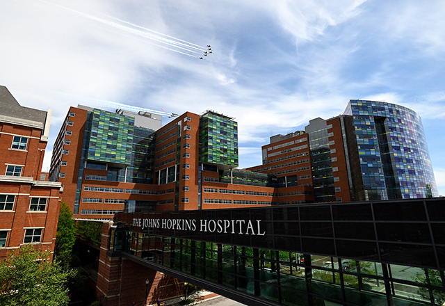 Flyover of Johns Hopkins Hospital