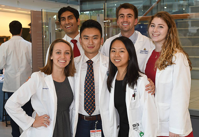 Medical students smiling