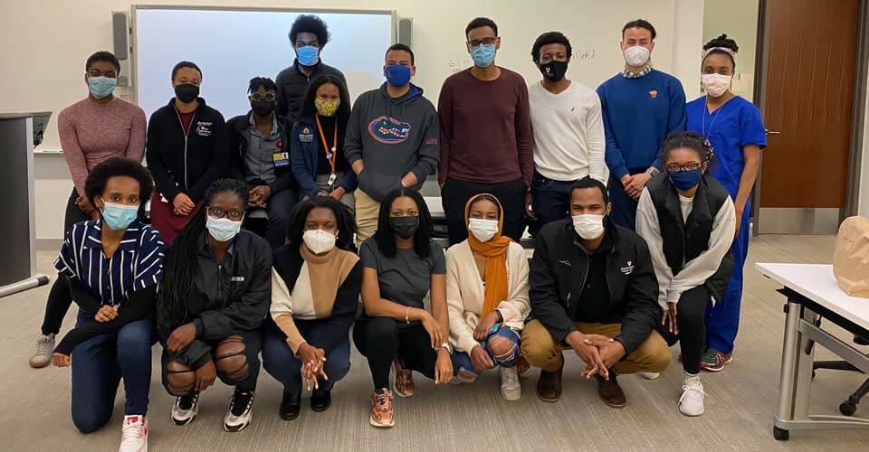 Hopkins students masked in a classroom