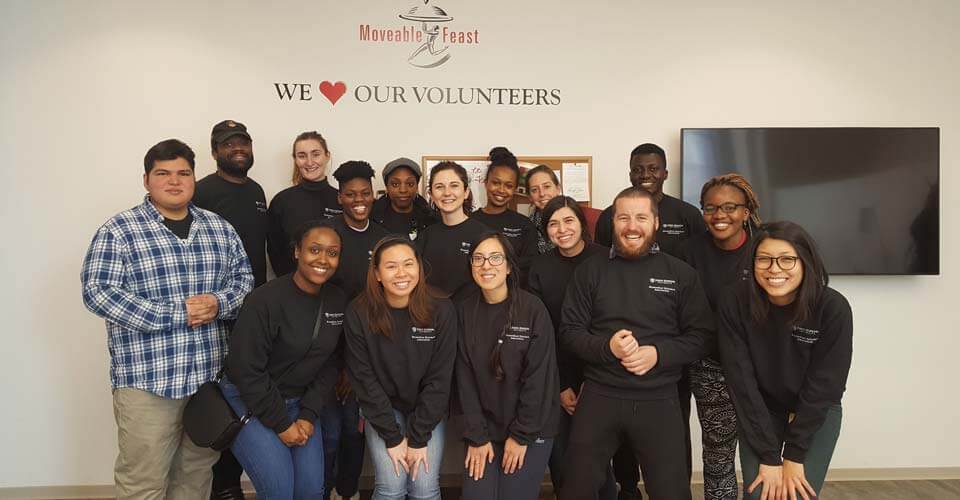 Student volunteers at Moveable Feast