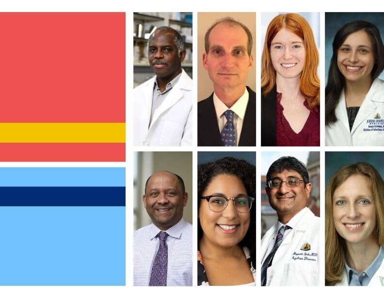 Clockwise from top left: Joel Blankson, Christopher Hoffmann, Sara Keller, Sonya Krishnan, Emily Kendall, Maunank Shah, Jessica Queen, Johan Melendez