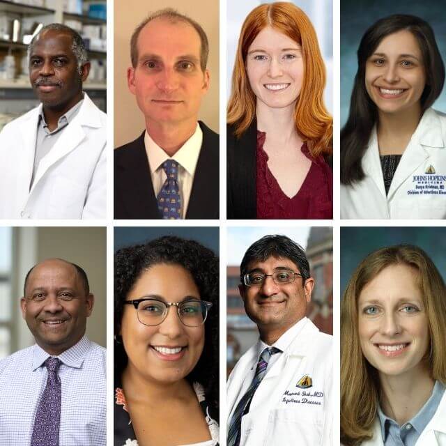 Clockwise from top left: Joel Blankson, Christopher Hoffmann, Sara Keller, Sonya Krishnan, Emily Kendall, Maunank Shah, Jessica Queen, Johan Melendez