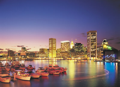 Baltimore Inner Harbor at Night