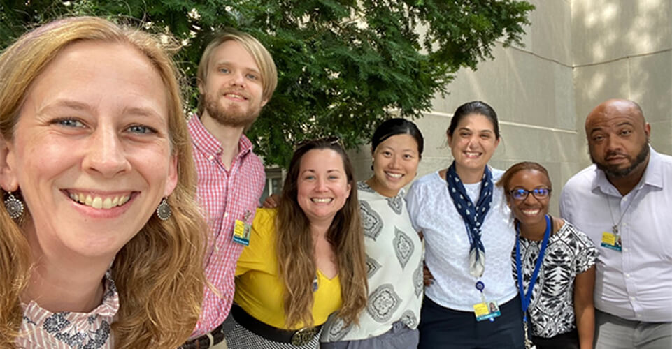 Fellows with program administrator