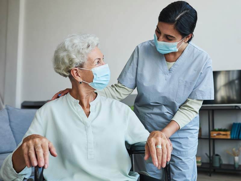 Nurse with a senior patient