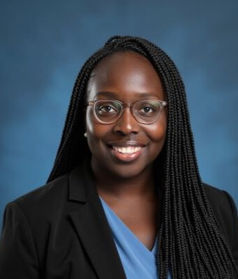 female doctor in glasses