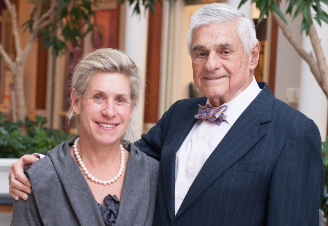 Stephanie and Erwin Greenberg  smiling together