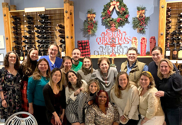 fellows at holiday party