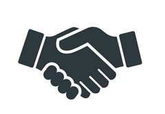 Graphic of handshake