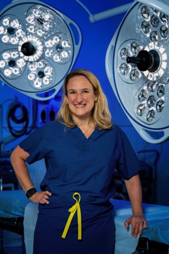 Rebecca Stone in operating room