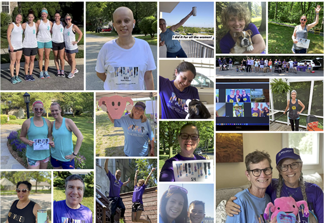 gynecologic oncology - collage of pictures from race event