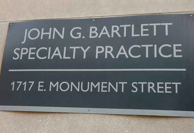 John G. Bartlett Clinic Plaque