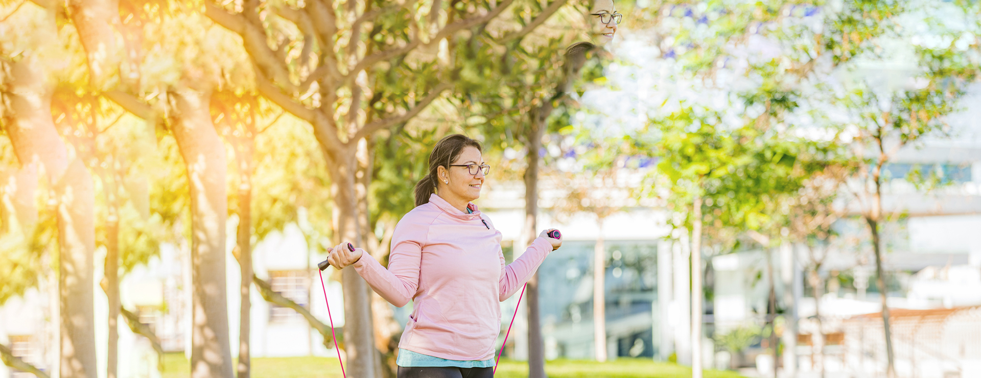 woman working out outside