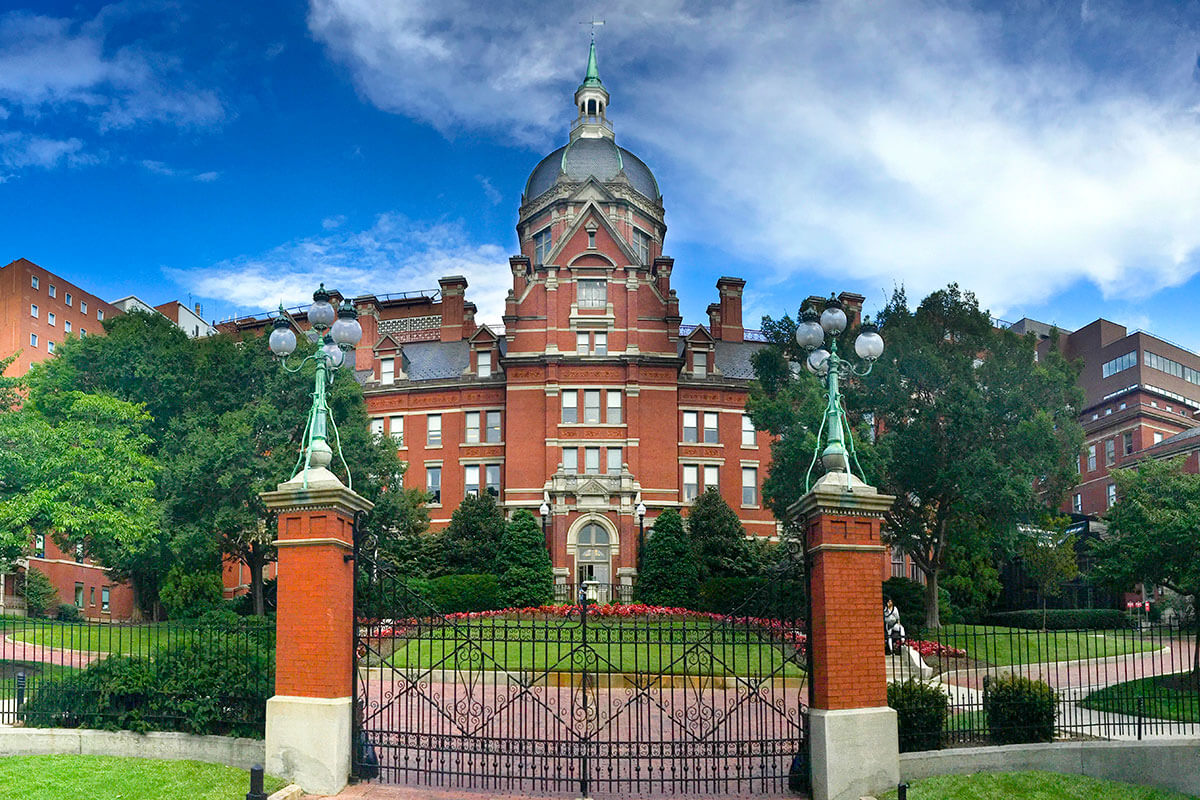 The Dome at the front of The Johns Hopkins Hospital