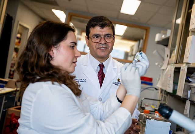 researchers in the Mostafa Borahay lab