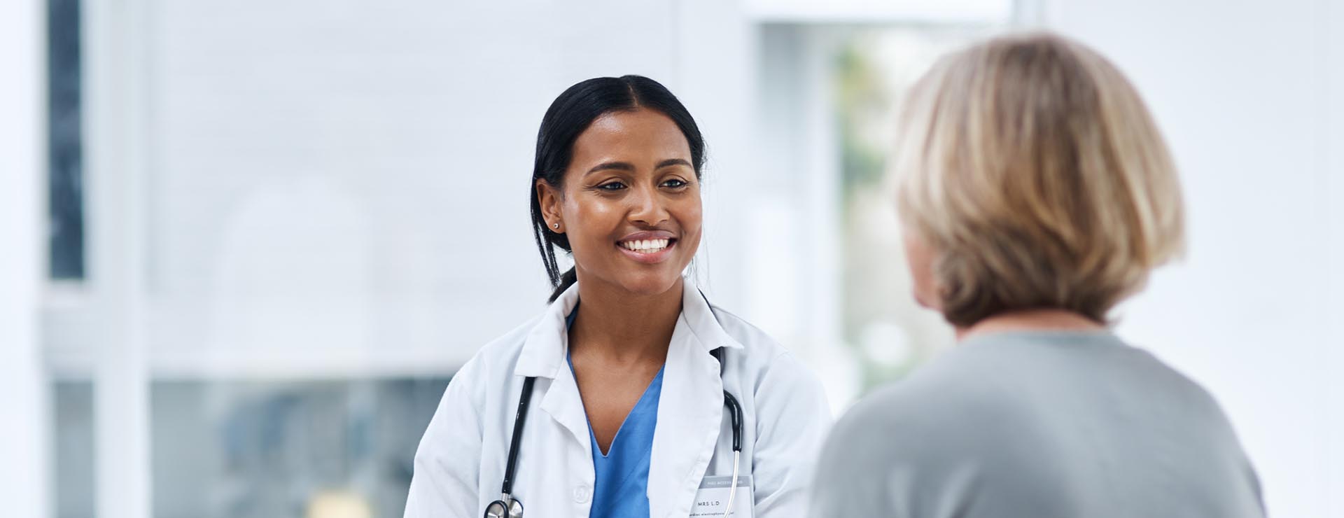 Dr. and patient talking