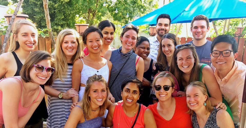 Gynecology residents at a daytime brunch
