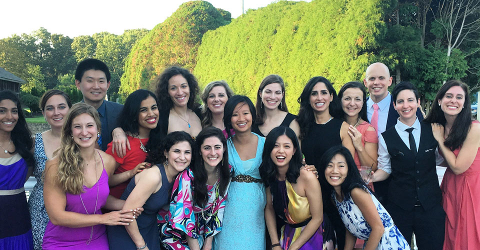 Gynecology residents together at a formal event