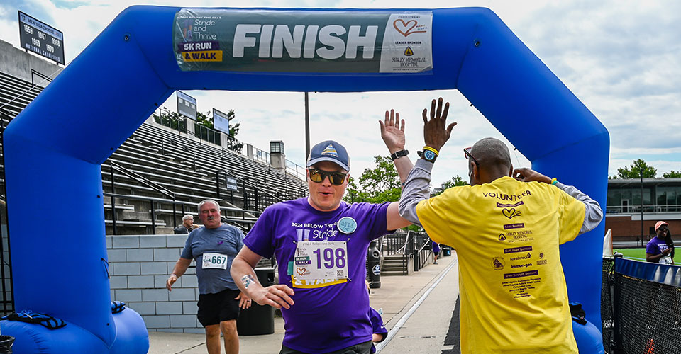 racers cross the finish line