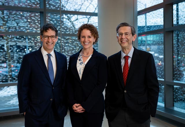 From left: Dr. James Gammie, Talia Bailey, Dr. Charles Lowenstein