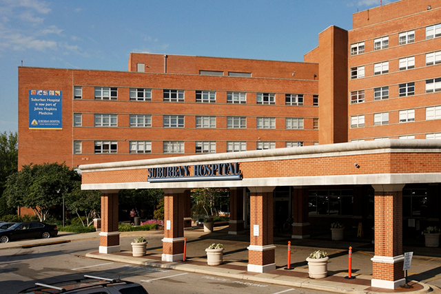 suburban hospital building exterior