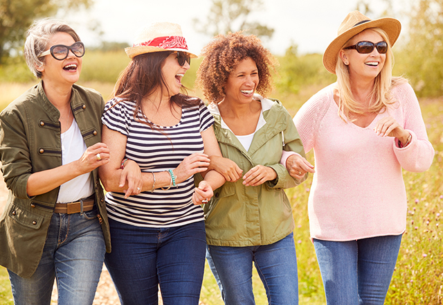 cabg coronary artery bypass graft surgery - diverse group of women smiling outside