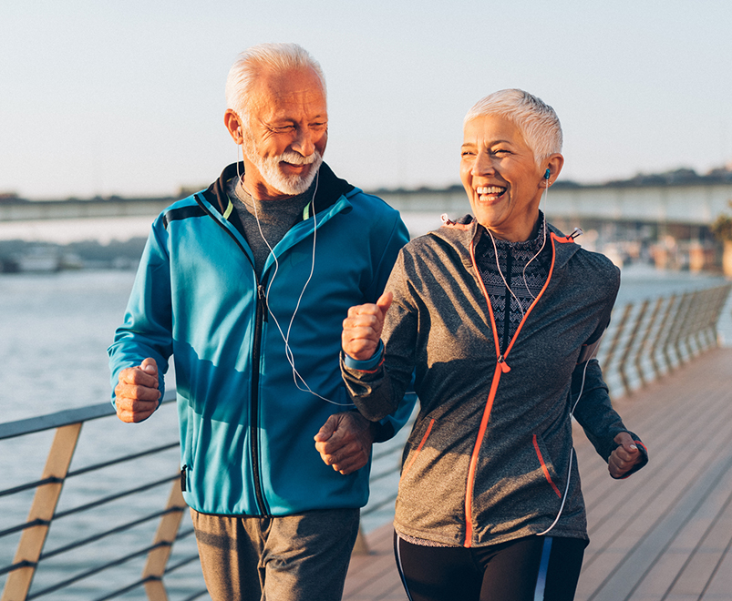 couple exercising 
