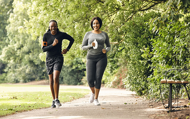 cardiovascular research - two women jogging