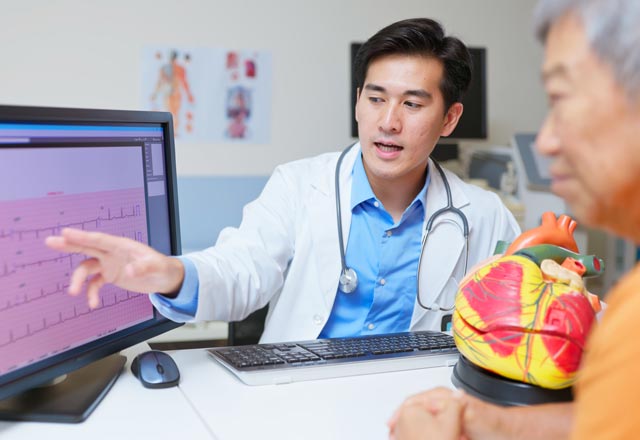 Doctor explaining test results to patient