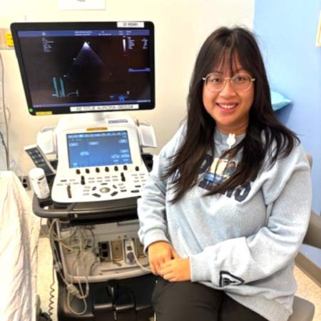 Cardiac sonography student Jackie