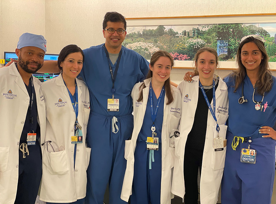 fellows posing during some downtime at the hospital