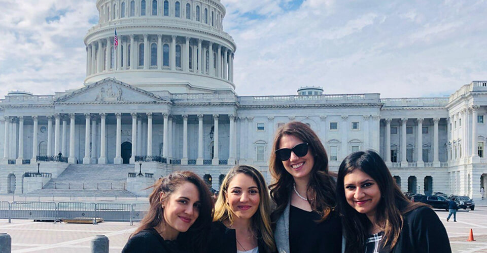 Cardiology fellows at the U.S. Capitol.